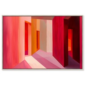 Art Remedy Modern Warm Modern Color Block Abstract Wall Art Framed - 1 of 4