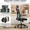 Infurnic Task and Office Chairs, Office Chair with Adjustable Lumbar Support and Armrests, for Home and Office, Black, 23.43"*23.43"*56.69" - 2 of 4