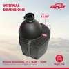SKB 12" x 12" Tom Case with Padded Interior, D-Shaped Drum Design, and Molded in Feet for Upright Positioning and Stability, Black - 3 of 4