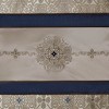 VYNXARIA 72*72"Elegant and luxurious jacquard design shower curtain pieced in polyoni and embroidery treatment,Navy - 4 of 4
