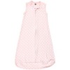 Hudson Baby Infant Girls Interlock Cotton Sleeveless Sleeping Bag, Soft Pink Roses - 4 of 4