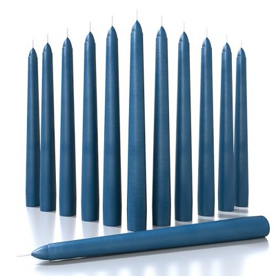 8 Inch Taper Candles Set of 12 - Dripless Long Burning Fragrance-Free Tall Tapers