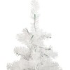 Northlight 3' Prelit Artificial Christmas Tree Slim White Tinsel - Green Lights - 4 of 4