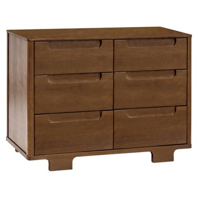 Natural Walnut Double Ball Bearing Nursery Dresser