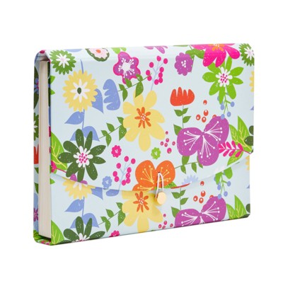 Paper Junkie Pink Floral Expanding Folder Organizer with 10 Pockets (Letter Size)