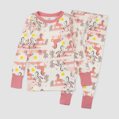 Honest Baby Toddler Girls' 2pc Horses Organic Cotton Snug Fit Pajama Set