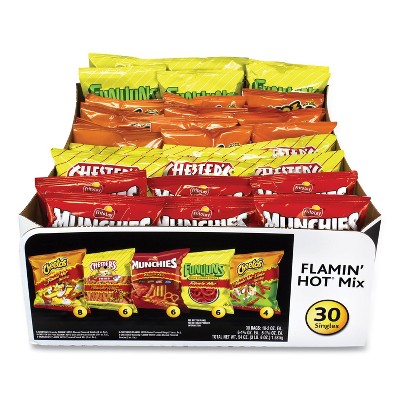 Frito-Lay Flamin' Hot Mix Variety Pack, Assorted Flavors, Assorted Size Bag - Case of 30
