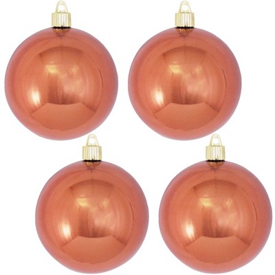 Christmas by Krebs 4ct Two Cents Orange Shatterproof Christmas Ball Ornaments 4" (100mm)
