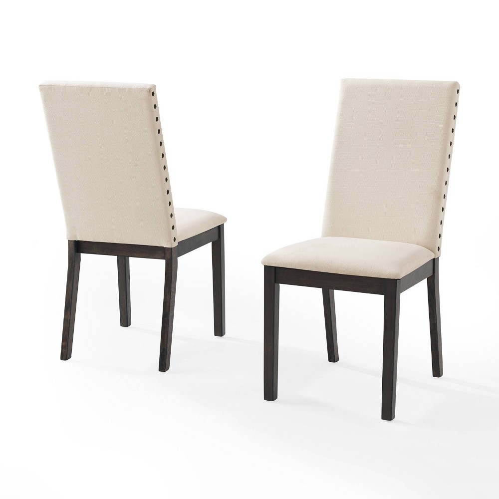 Photos - Chair Crosley Set of 2 Hayden Upholstered  Slate  