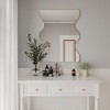 30x35" Golden Rectangular Wall Mirror with Wavy Sides: Metal Frame, Vanity, Dressing - Elegant for Bath, Living, Bed - 3 of 4