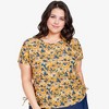 Calypsa Women's UPF 50+ Short Sleeve Adele Swim Top - 4 of 4