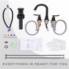 WOWOW 8 in. Widespread Double Handle Bathroom Faucet in Matte Black - 4 of 4