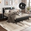 Upholstered Platform Bed Frame with Headboard, Sturdy Metal Frame and Soft PU Fabric, Noise-Free Easy Assembly - 4 of 4