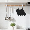 REGALWOVEN Cotton Heat Resistant Oven Mitts 2 Pcs with Pot Holders 2 Pcs 13.8x4.7inch - 2 of 4