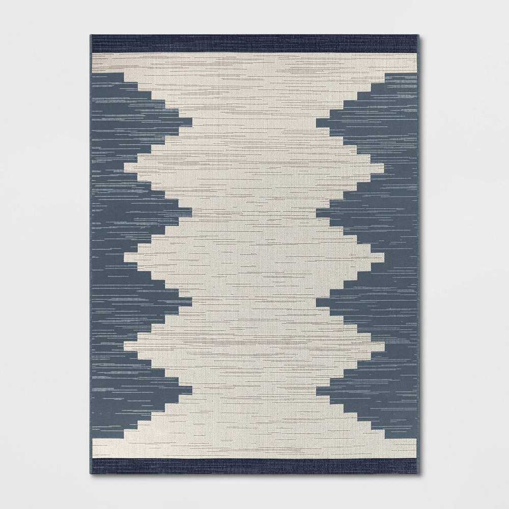 Photos - Area Rug 8'9"x12' Mod Dessert Outdoor Rug Green/Blue - Threshold™: Loomed Polypropy