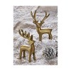 tagltd Gold Reindeer Silhouette Figurine Decorative Holiday Decor Christmas Animal Figurine 5 in H x 3.25 in L x 1.25 in W - 2 of 3