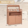 Wood Potting Bench with Storage Cabinet and Top Shelf, Weather-Resistant Gardening Table for Outdoor Patio or Greenhouse Use-Cuddlewood - 4 of 4