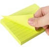 Paper Junkie 6 Pads 100 Sheets Neon Colored Lined Paper Sticky Notes Self-Stick Pads 3x4 inch - image 4 of 4