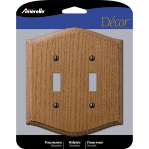 Amerelle Country Brown 2 gang Wood Toggle Wall Plate 1 pk - 1 of 1