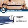 Disc-O-Bed Youth Double Cot Kid-O-Bunk w/ 200 Pound Capacity & Carry Bags, Navy - 3 of 4