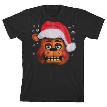 Five Nights at Freddy's Santa Freddy Boy's Black T-shirt