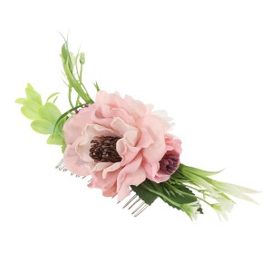 Unique Bargains Women's Flexible Simulated Flowers Hair Clip Comb 1 Pc - 1 of 4