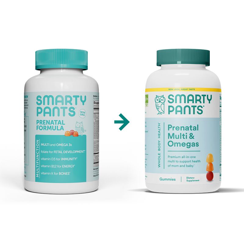  SmartyPants Prenatal Multi & Omega-3 Fish Oil Gummy Vitamins with DHA & Folate, 3 of 17