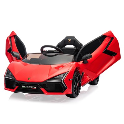 12V Kids Ride On Car, Licensed Lamborghini Revuelto Electric Car for Kids Over 37 Months, Battery Powered Sports Car