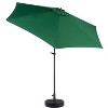 KTMBDW 9' Round Steel Market Umbrella, Outdoor Table Umbrella, Crank Lift, Auto Tilt, for Deck, Backyard, Pool (Base Not Included) - 3 of 4