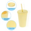Unique Bargains Acrylic Double Wall Straw Tumbler with Lid - 3 of 4
