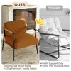 COZONY Modern Accent Chair, Comfy Reading Chair with Metal Frame & Wooden Armrests, Soft Cushioned Lounge Chair for Bedroom, Living Room - 4 of 4