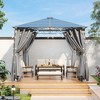 Whisen 10'x10' Hardtop Outdoor Gazebo with Polycarbonate Roof, Patio Gazebo with Aluminum Frame, Backyard Tent for Backyard, Garden, Lawn - 2 of 4