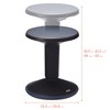 ECR4Kids SitWell Wobble Stool, Adjustable Height, 1 - 2 of 4