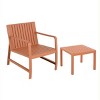 2 Piece Patio Table and Chair Sets, Indoor Outdoor Conversation Furniture Set,Small Space Patio Table Set for Balcony or Courtyard-The Pop Home - 2 of 4