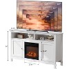 VINGLI Fireplace TV Stand for up to 70 inch TVs, French Modern Entertainment Center with Electric Fireplace Heater & Curved Legs - 2 of 4