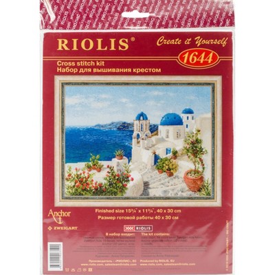 RIOLIS Counted Cross Stitch Kit 15.75"X11.75"-Santorini (14 Count)