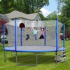 HFYee 12/14/16FT Dual-Color Trampoline Curved Safety Pole & Enclosure Net for Ages 8+ for Family Play - 4 of 4