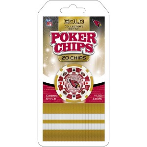 MasterPieces Casino Style 20 Piece 11.5 Gram Poker Chip Set NFL Arizona Cardinals Gold Edition - 1 of 3