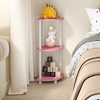 HOMLUX 3 Tier Decorative Corner Bookshelf Display Rack - 2 of 4