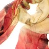Wrapables Lightweight Sheer Silky Feeling Georgette Scarf, Red Lotus Flower - 4 of 4