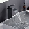 SUMERAIN Matte Black Vessel Sink Faucet Single Hole Faucet, 304 Stainless Steel Bathroom Sink Faucet - 3 of 4