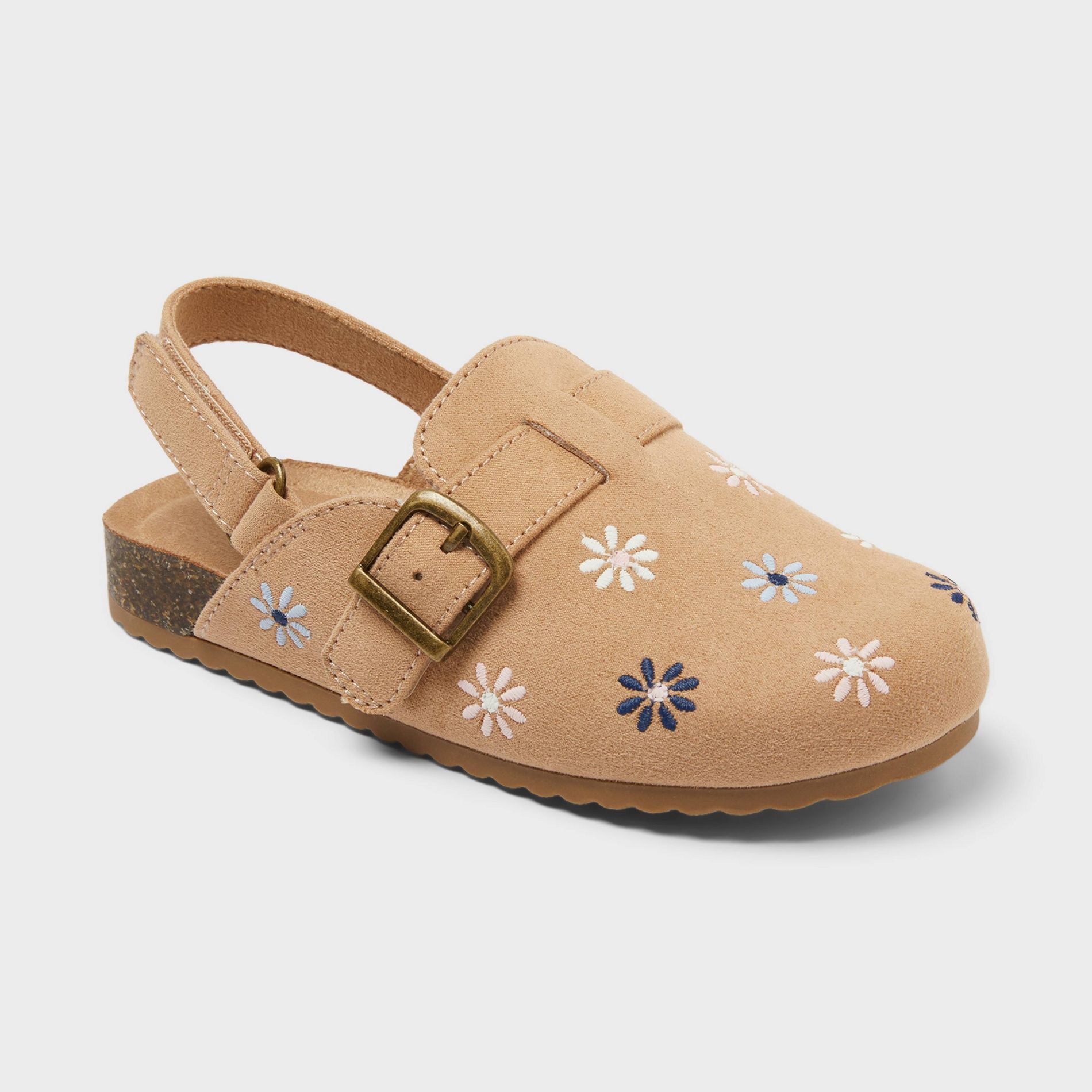 Toddler Girls' Kimora Embroidered Clogs - Cat & Jack™ Tan 8T