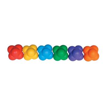 Sportime React-2-Balls with Erratic Bounce, Assorted Colors, Set of 6