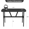 GlasFlength Desks, Large Rectangular Modern Dining Table, for Kitchen, Dining room, Black, 47.2"*27.6"*29.5"* - 2 of 4
