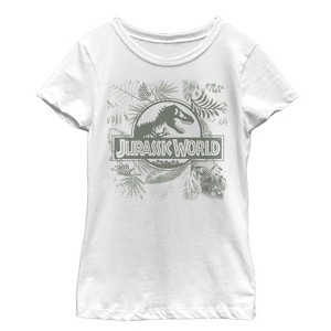 Girl's Jurassic World Fern Leaf Logo T-Shirt - 1 of 4