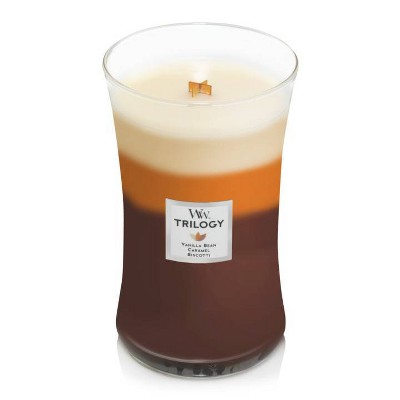 Large Hourglass Jar Candle with Wooden Lid, Café Sweets Trilogy