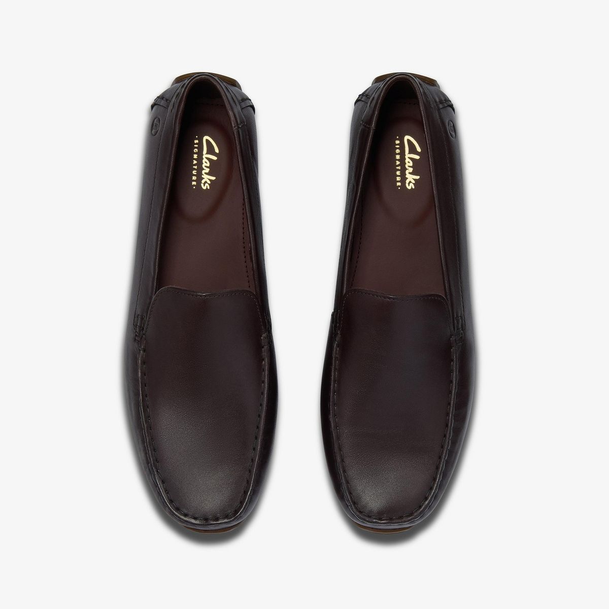 Clarks Mens Corsley Plain Dark Brown Leather Shoes - thumbnail 6