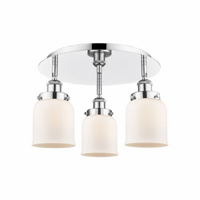 Bell - 3 Light Flush Mount In Art Deco Style-9.25 Inches Tall and 16.75 Inches Wide