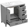 YOOCOZZ 36 inch Bathroom Vanity with Ceramic Sink Combo, Abundant Storage Cabinet -2 Soft-close doors & 5 drawers - 4 of 4