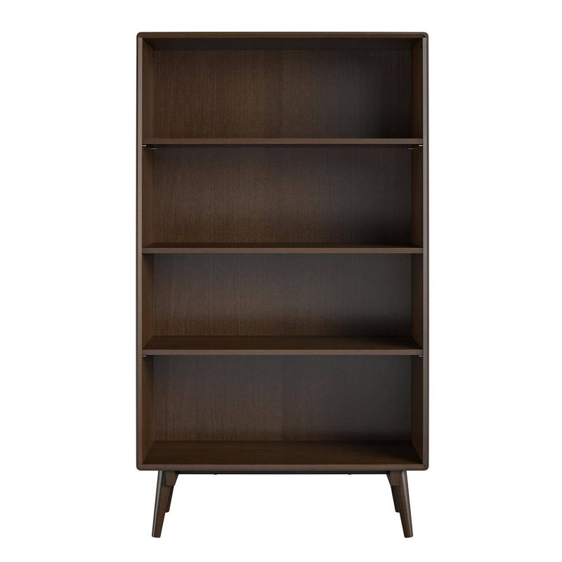 54.8&#34; 4 Shelf Brittany Mid Century Modern Bookshelf Walnut - Novogratz, 1 of 12